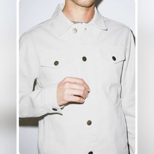 American Apparel White Denim Unisex Jacket